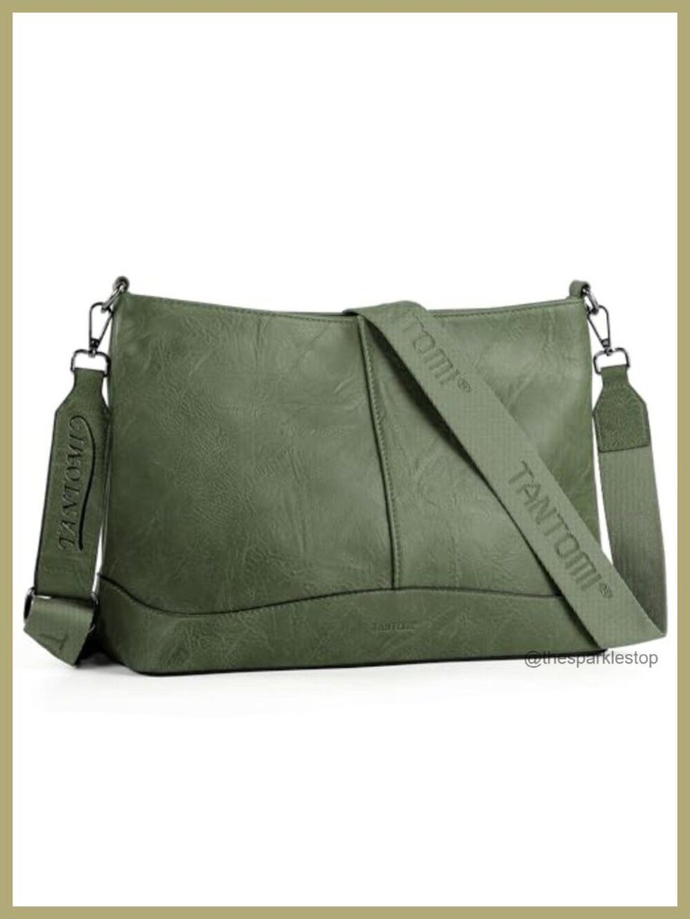 Vegan Leather Crossbody Bag Women Travel Purse Adjustable Strap Zipper